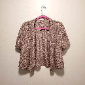 Hinge floral cropped kimono